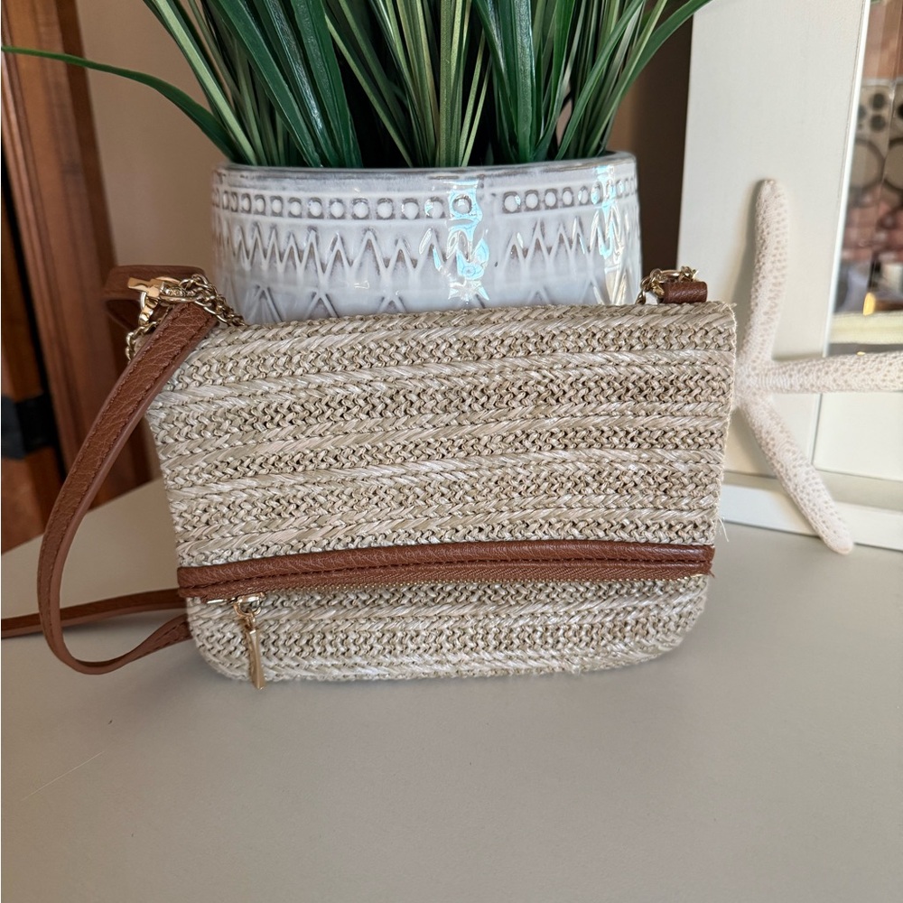 Sole society straw belt bag /clutch bag